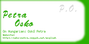 petra osko business card